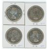Image 2 : Canadian Silver Dollars 1957, 1959, 1960, 1961 Lot of 4
