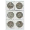 Image 2 : Canadian Silver Dollars 1962, 1963, 1964, 1966 x 2, 1967 Lot of 6
