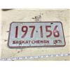 Image 2 : Matched Pair 1971 Sask License Plates (2)