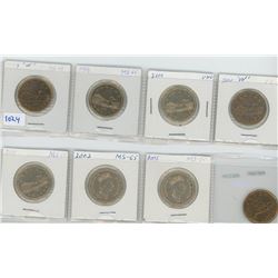 Canadian Loonies Various Dates & Grades Lot of 8