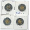 Image 1 : Canadian Twoonie Various Dates & Grades Lot of 4