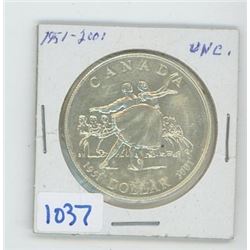 1951-2001 Canadian Silver Dollar (National Bullet)