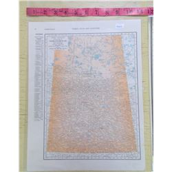 Map of Saskatchewan and Manitoba