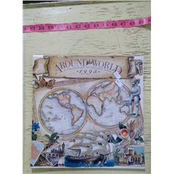 Antique Map of the World Calendar Form
