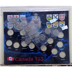 Canada 125 Years Set of 12 Coins Provinces and Territories