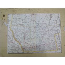 Map of Assiniboia, Alberta Athabaska, Saskatchewan Showing Early Rail lines