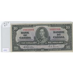 1937 Canadian $10 Bill Bank of Canada