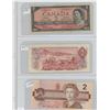 Image 1 : Canadian $2 Bills 1954, 1974, 1986  Lot of 3