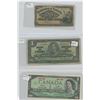 Image 1 : Canadian Bills 25c - 1900, $1 - 1937, & 1967  Lot of 3