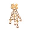 Image 2 : Chanel Gold Clover CC Pearl Dangle Brooch Pin