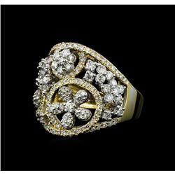 1.12 ctw Diamond Ring - 14KT Yellow and White Gold