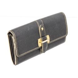 Louis Vuitton Black Suhali Leather Le Favori Wallet