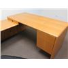 Image 6 : Wooden 2-Piece Desk w/ Drawers & Rolling Office Chair