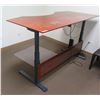 Image 1 : Linak Metal & Wood Desk, Adjustable Height