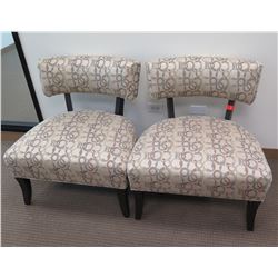 Qty 2 Reception Chairs w/ Upholstered Seat & Backrest
