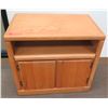 Image 1 : Side Table with 2-Door Wooden Cabinet