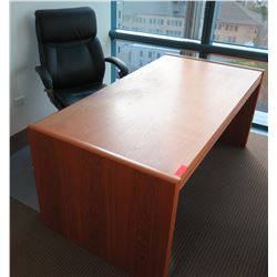 Wooden Desk w/ Drawers & Rolling Office Chair