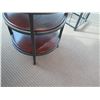 Image 3 : Wooden Round 3-Tier Side Table w/ Metal Frame
