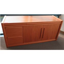 Wooden 2-Door Cabinet w/ Drawers