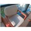 Image 3 : Qty 2 Wooden Armchairs w/ Upholstered Seat & Backrest