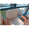 Image 4 : Qty 2 Wooden Armchairs w/ Upholstered Seat & Backrest