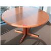 Image 1 : Round Wood Table w/ 4-Prong Base