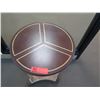 Image 2 : Round Wooden Side Table / Stand w/Border Design