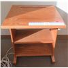 Image 1 : Wooden Printer Stand w/ Undershelving & Paper Feed Slot