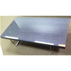 Minimlist Rectangular Coffee Table w/ Chrome Base