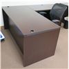 Image 1 : Wooden 'L' Shaped Desk w/ Drawers & Rolling Office Armchair