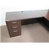 Image 2 : Wood 'L' Shaped Desk w/ Drawers