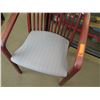 Image 2 : Wooden Armchair w/ Slatted Back & Upholstered Seat