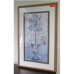 Framed & Matted Potted Tree Print