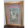 Image 1 : Framed & Matted Palm Tree Textured Art