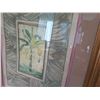 Image 3 : Framed & Matted Palm Tree Textured Art, Signed
