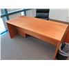 Image 2 : Wooden 2-Piece Desk w/ 2-Drawer File Cabinet & Rolling Office Chair