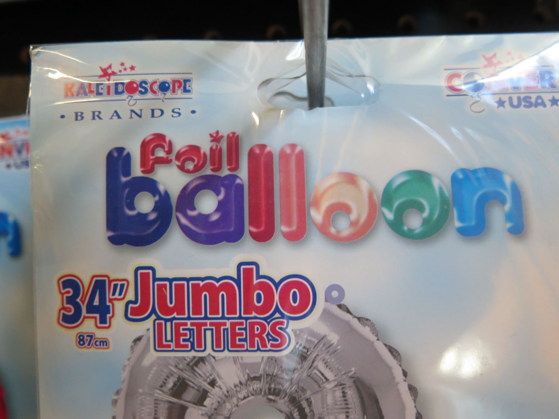 Multiple Kaleidoscope Foil Balloons Jumbo Alphabet Letters & Numbers