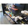 Image 2 : Black Pegboard Display w/ Lower Metal Shelves 150"x32"x66"H (Contents Not Included)