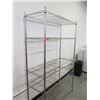 Image 8 : Malzine Metal Mesh 4 Tier Adjustable Shelf System 48"x18"x75"