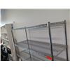 Image 2 : Seville Metal Mesh 3 Tier Adjustable Shelf System on Wheels 48"x18"x75"