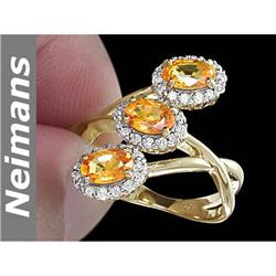 Gem Certified 2.00 ct Emerald & VS Diamond Ring 14kt