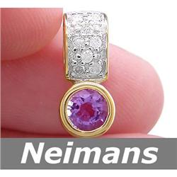 Antique 4.25 ct Yellow Sapphire & VS Diamond Ring 14kt