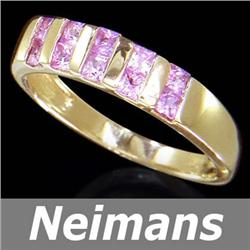 Neimans Best 8.50 ct Certified Ruby Bracelet 14kt Gold