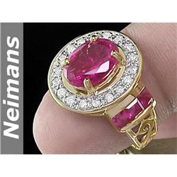 Vintage 1.75 ct Gem Certified Amethyst Ring 14kt Gold