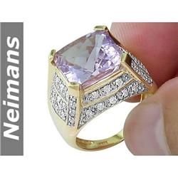 Gem Quality 1.00 ct Aquarmarine & VS Diamond Ring 14kt