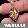 Image 1 : Neimans 1.75 ct Ruby & Diamond Stud Earrings 14kt Gold