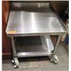 Image 1 : Rolling Stainless Steel Work Table w/ Undershelf 24.5"x28.5"x24"