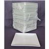 Image 1 : Qty 30 Edward Don & Company White Square Serving Plates 7.25" Diameter