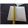 Image 7 : Qty 30 Edward Don & Company White Square Serving Plates 7.25" Diameter