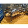 Image 5 : Qty 2-Footed Silver-Plated Chaffers w/ Lids & Sterno Holders